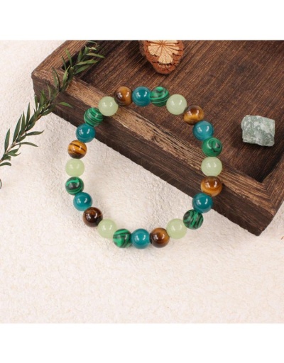 Replica Attract Abundance And Prosperity Tigers Eyes Stone Malachite Bracelet #801745 $9.80 USD for Wholesale