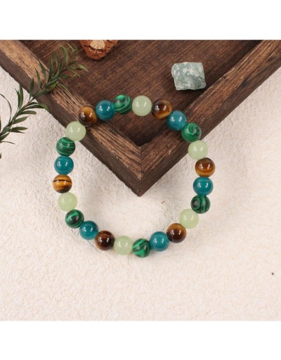 Replica Attract Abundance And Prosperity Tigers Eyes Stone Malachite Bracelet #801745 $9.80 USD for Wholesale