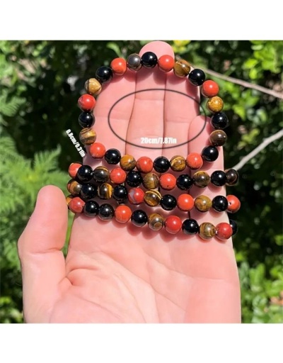 Replica Confidence Clarity Inner Strength Tiger Eye Stone Red Jasper Black Onyx  Bracelet #801746 $9.52 USD for Wholesale