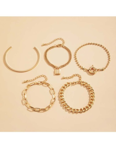 Replica Layered Geometric Alloy Circular Bracelet #801748 $7.98 USD for Wholesale