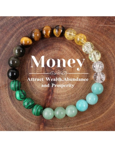 Citrine Malachite Attract Wealth Crystal Bracelet #801754 $9.72 USD, Wholesale Fashion 