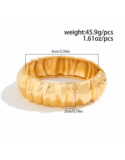 Replica Funky Metallic Ruched Annular Bracelet #801756 $12.14 USD for Wholesale