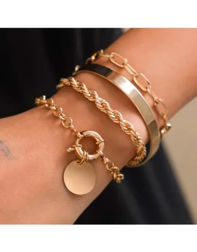 Replica Chic Metal Chain Bracelet #801758 $11.20 USD for Wholesale