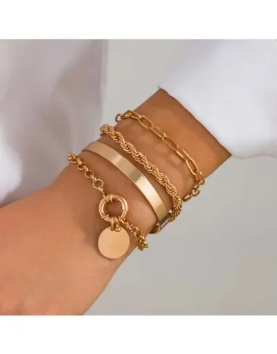 Replica Chic Metal Chain Bracelet #801758 $11.20 USD for Wholesale