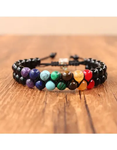 Colorblock Multi-layered Weave Bracelet #801760 $15.76 USD, Wholesale Fashion 