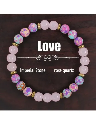 Wonderful Love Imperial Stone Crystal Bracelet #801767 $9.30 USD, Wholesale Fashion 