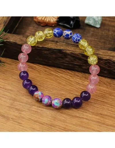 Replica Promote Tranquility Calmness Meditation Purple Crystal Bracelet #801769 $10.58 USD for Wholesale