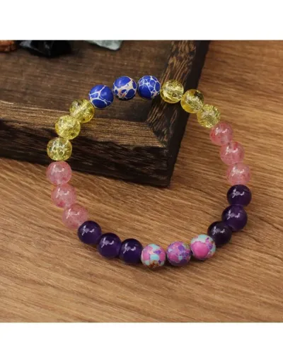 Replica Promote Tranquility Calmness Meditation Purple Crystal Bracelet #801769 $10.58 USD for Wholesale