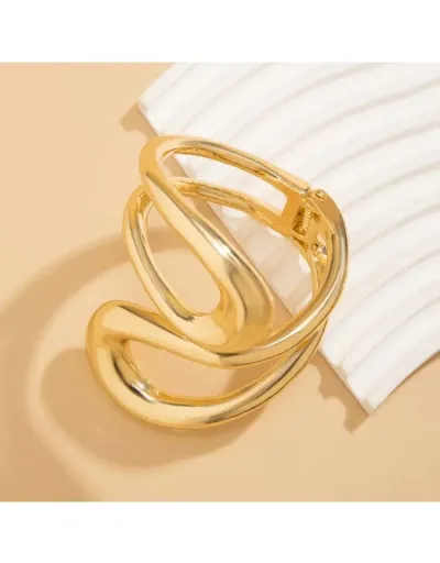 Replica Irregular Geometric Alloy Annular Bracelet #801778 $14.47 USD for Wholesale