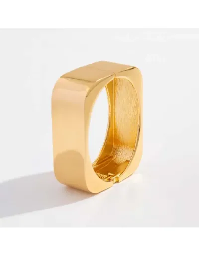 Square Design Solid Color Electroplating Modernist Bracelet #801779 $12.20 USD, Wholesale Fashion 