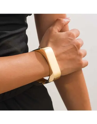 Replica Square Design Solid Color Electroplating Modernist Bracelet #801779 $12.20 USD for Wholesale