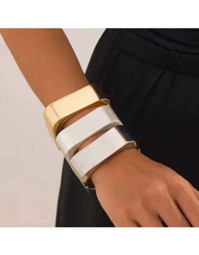 Replica Square Design Solid Color Electroplating Modernist Bracelet #801779 $12.20 USD for Wholesale