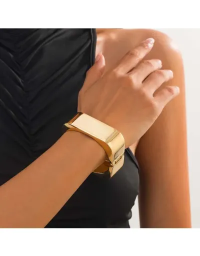 Replica Square Design Solid Color Electroplating Modernist Bracelet #801779 $12.20 USD for Wholesale