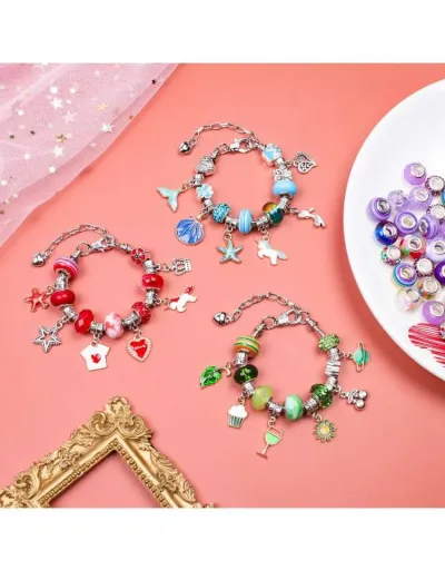 Replica 66pcs Unicorn Cartoon Multi-Colored Girl's DIY Bracelet Kit #801780 $26.68 USD for Wholesale