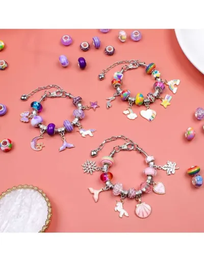 Replica 66pcs Unicorn Cartoon Multi-Colored Girl's DIY Bracelet Kit #801780 $26.68 USD for Wholesale