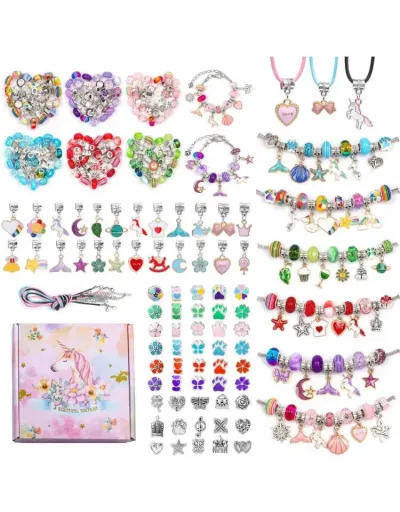 Replica 66pcs Unicorn Cartoon Multi-Colored Girl's DIY Bracelet Kit #801780 $26.68 USD for Wholesale