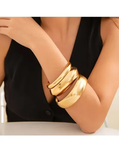 Layered Stainless Steel Annular Bracelet #801784 $7.85 USD, Wholesale Fashion 