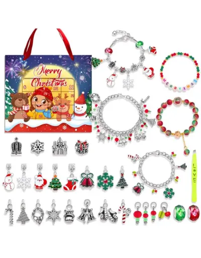 Replica 24pcs Christmas Surprise Bracelet Box Girl DIY Bracelet Kit #801787 $21.52 USD for Wholesale