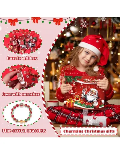 Replica Christmas Girl DIY Bracelet Kit 24pcs Cartoon Alloy Mutil-colored Electroplating Bracelet  #801789 $21.78 USD for Wholesale