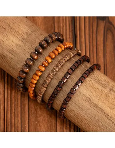 Replica Ethnic Wooden Beads Bracelet #801797 $9.59 USD for Wholesale