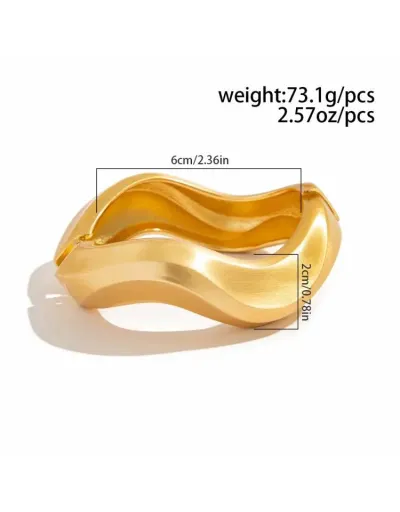 Replica Irregular Pattern Modernist Electroplating Bracelet #801803 $14.61 USD for Wholesale