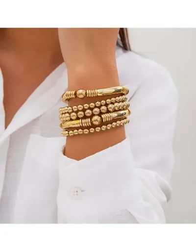 Replica Chain Layered Annular Electroplating Bracelet #801816 $7.44 USD for Wholesale