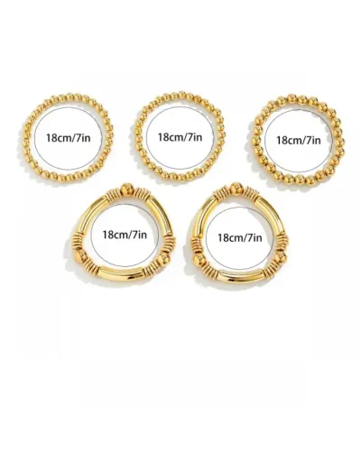 Replica Chain Layered Annular Electroplating Bracelet #801816 $7.44 USD for Wholesale