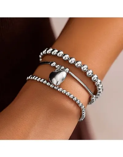 Replica Chain Heart Electroplating Easy Match Bracelet #801818 $5.68 USD for Wholesale