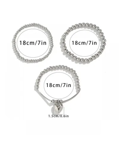 Replica Chain Heart Electroplating Easy Match Bracelet #801818 $5.68 USD for Wholesale