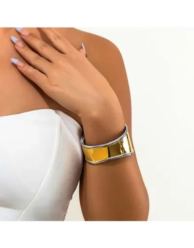 Elegant Geometric Metal European Annular Bracelet #801826 $10.34 USD, Wholesale Fashion 