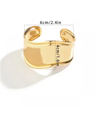 Replica Elegant Geometric Metal European Annular Bracelet #801828 $7.62 USD for Wholesale