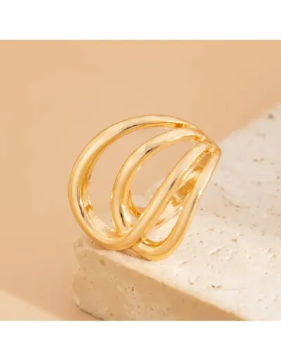 Replica Chic Irregular Metallic Alloy Ring #801840 $7.48 USD for Wholesale