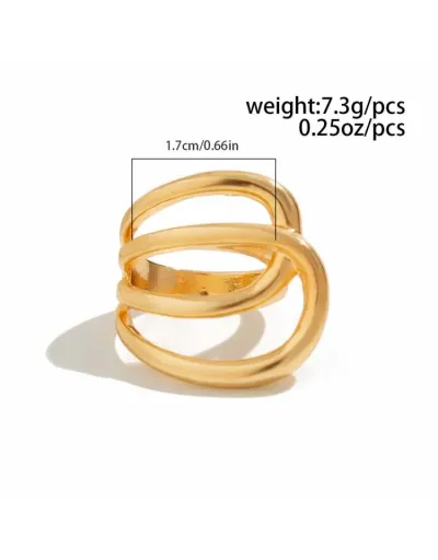 Replica Chic Irregular Metallic Alloy Ring #801840 $7.48 USD for Wholesale