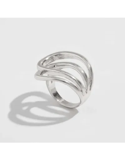 Replica Chic Irregular Metallic Alloy Ring #801840 $7.48 USD for Wholesale