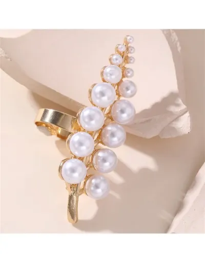 Replica Exquisite Metal Decor Pattern Pearls Ring #801843 $9.55 USD for Wholesale