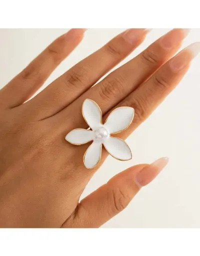 Replica Flower Irregular Pattern Alloy Rings #801844 $5.78 USD for Wholesale