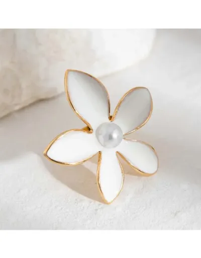 Replica Flower Irregular Pattern Alloy Rings #801844 $5.78 USD for Wholesale