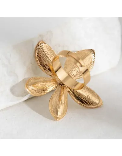 Replica Flower Irregular Pattern Alloy Rings #801844 $5.78 USD for Wholesale