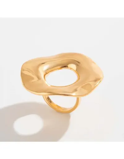 Replica Exquisite Irregular Metallic Ring #801846 $8.34 USD for Wholesale