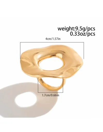 Replica Exquisite Irregular Metallic Ring #801846 $8.34 USD for Wholesale