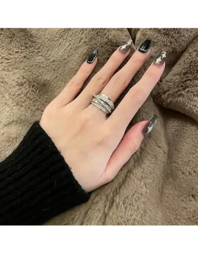 Irregular Layered Stainless Steel Annular Ring #801853 $8.66 USD, Wholesale Fashion Ring