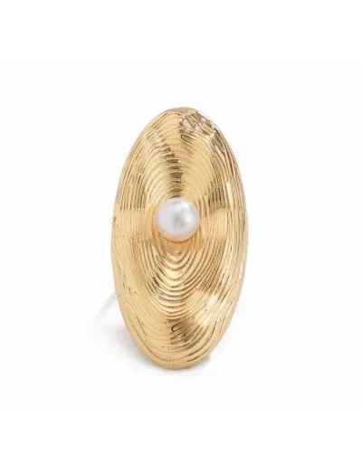 Replica Faux Pearl Electroplating Exquisite Ring #801872 $5.36 USD for Wholesale