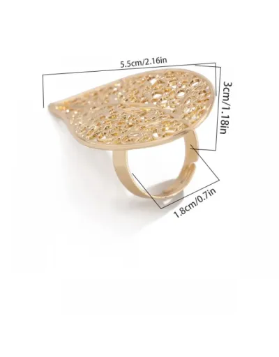 Replica Hollow-out Irregular Alloy Electroplating Ring #801873 $5.56 USD for Wholesale