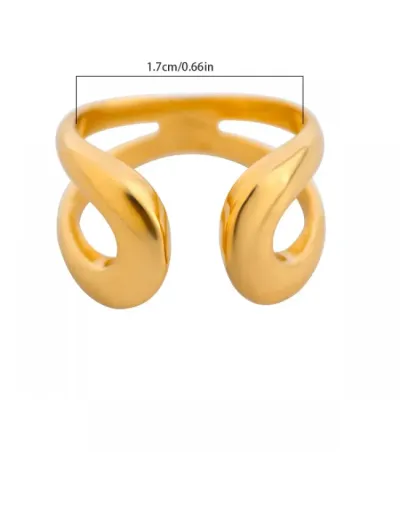 Replica Irregular Electroplated Ring Easy Match Jewelry #801876 $5.93 USD for Wholesale