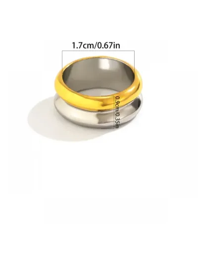 Replica Colorblock Electroplating European Ring #801888 $6.18 USD for Wholesale