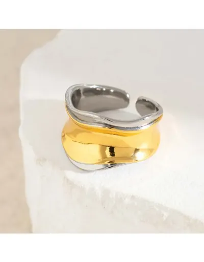 Replica Colorblock Electroplating European Ring #801889 $6.42 USD for Wholesale