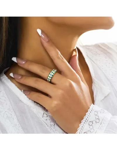 Dots Alloy Circular Ring #801890 $5.08 USD, Wholesale Fashion Ring