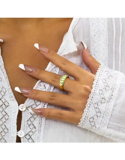 Replica Dots Alloy Circular Ring #801891 $5.68 USD for Wholesale