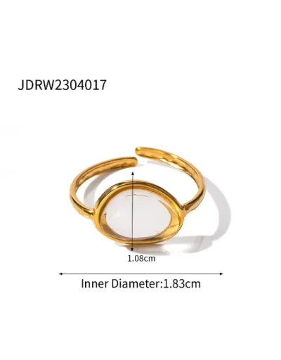 Replica Geometric Stainless Steel Annular Ring #801897 $11.68 USD for Wholesale