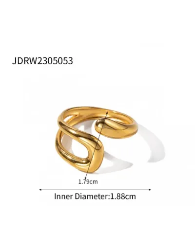 Replica Geometric Stainless Steel Annular Ring #801898 $9.75 USD for Wholesale